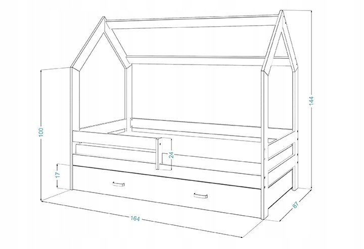 Łóżko D3 80x160 Meble Magnat